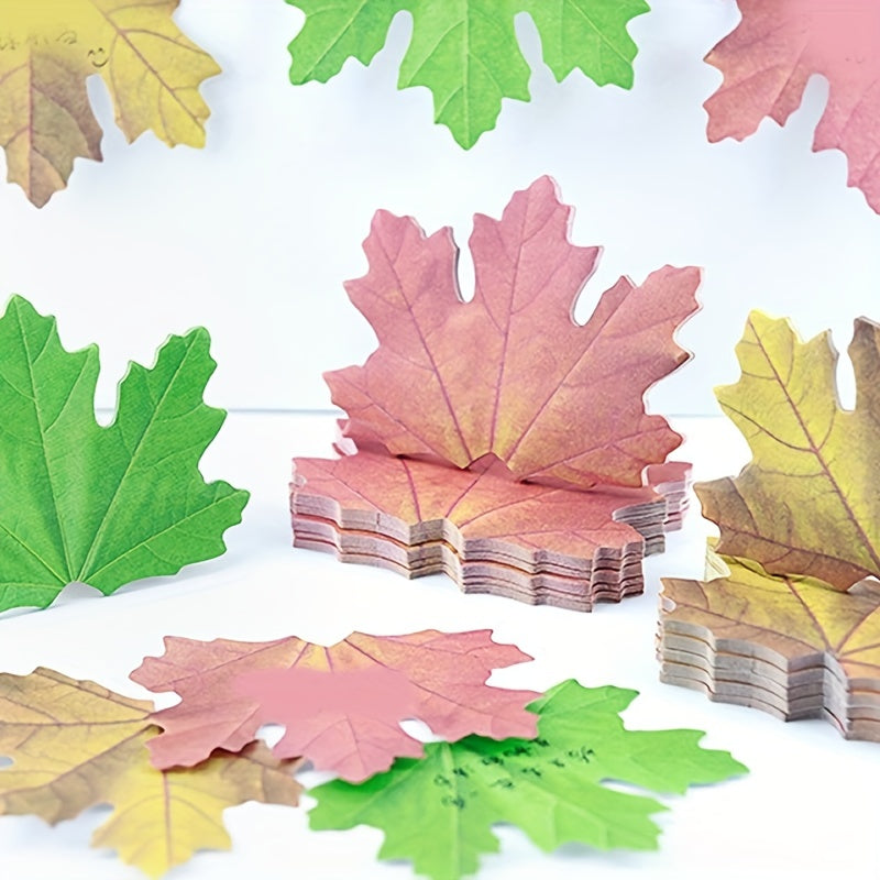 Maple Leaf Sticky Note 25 Sheets Office Student Simulation Leaf Sticky Note