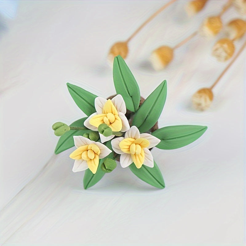 1:12 Dollhouse Clay Flower Pot Model Decoration Gift