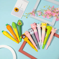 12 PCS Random Style Fun Pens For Kids Stress Relief Stationary & Pens For Girls
