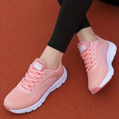 Women's Solid Running Shoes Breathable Lightweight Outdoor Sneakers