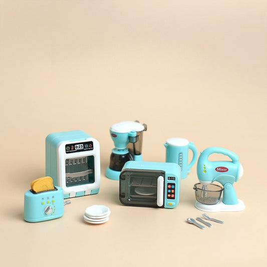 11pcs Kitchen Appliances Set DIY Dollhouse Furniture Simulation Cooking Models