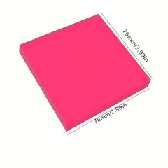 100 Sheets Fluorescent Sticky Note Paper Office Note Sticker