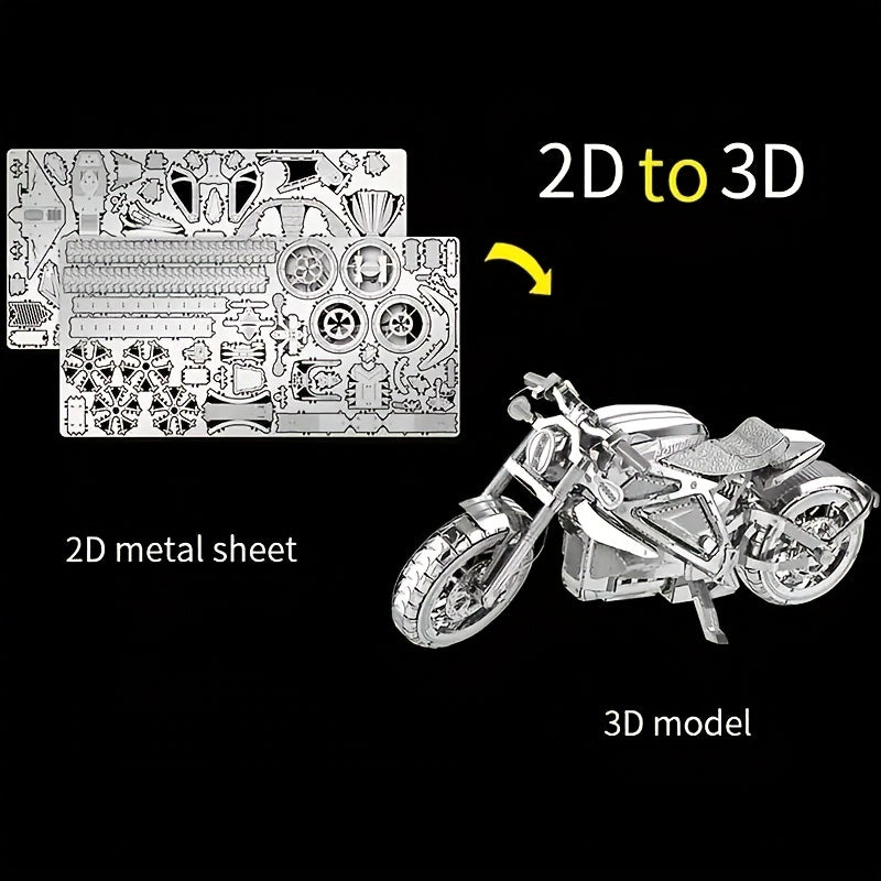 3D Metal Puzzle DIY Motorcycle Model