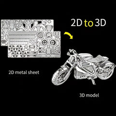 3D Metal Puzzle DIY Motorcycle Model
