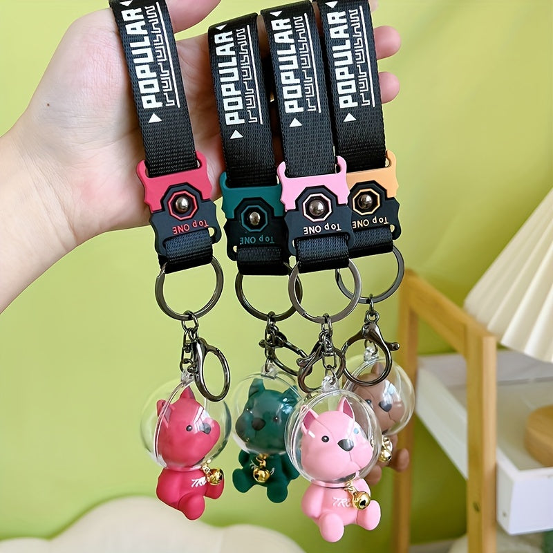 Creative Space Law Fighting Dog Key Chain For Men