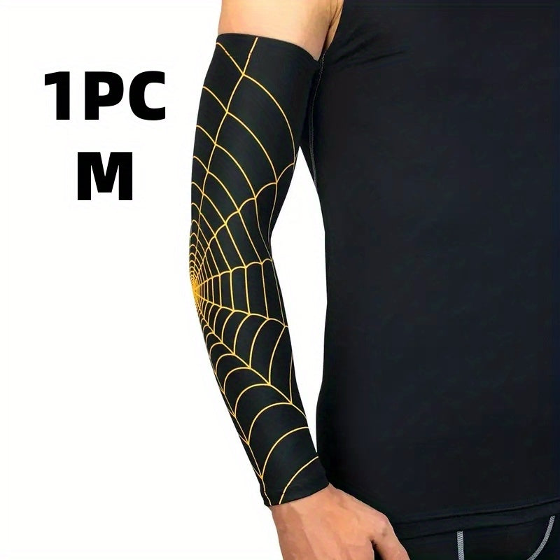 Spider Web Pattern Arm Sleeves Sunscreen Sports Protective