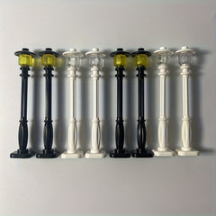 4pcs Yellow Street Light Building Block Accessory