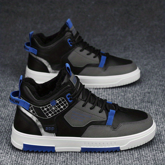 Men's High Top Thermal Sneakers with Fuzzy Lining
