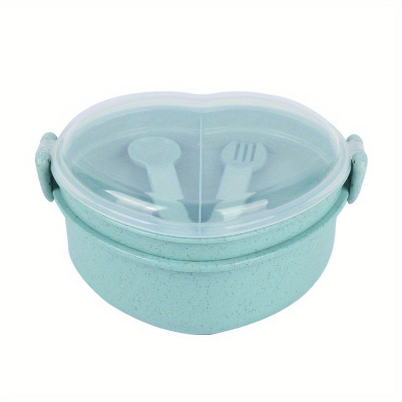 1pc Leak Proof 1000ml Lunchbox With Cutlery BPA Free Microwave Safe