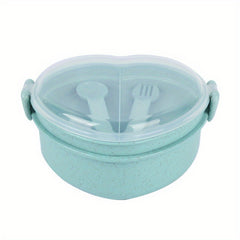 1pc Leak Proof 1000ml Lunchbox With Cutlery BPA Free Microwave Safe