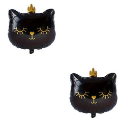 2pcs Crown Cat Balloons Pet Birthday Party Decorations