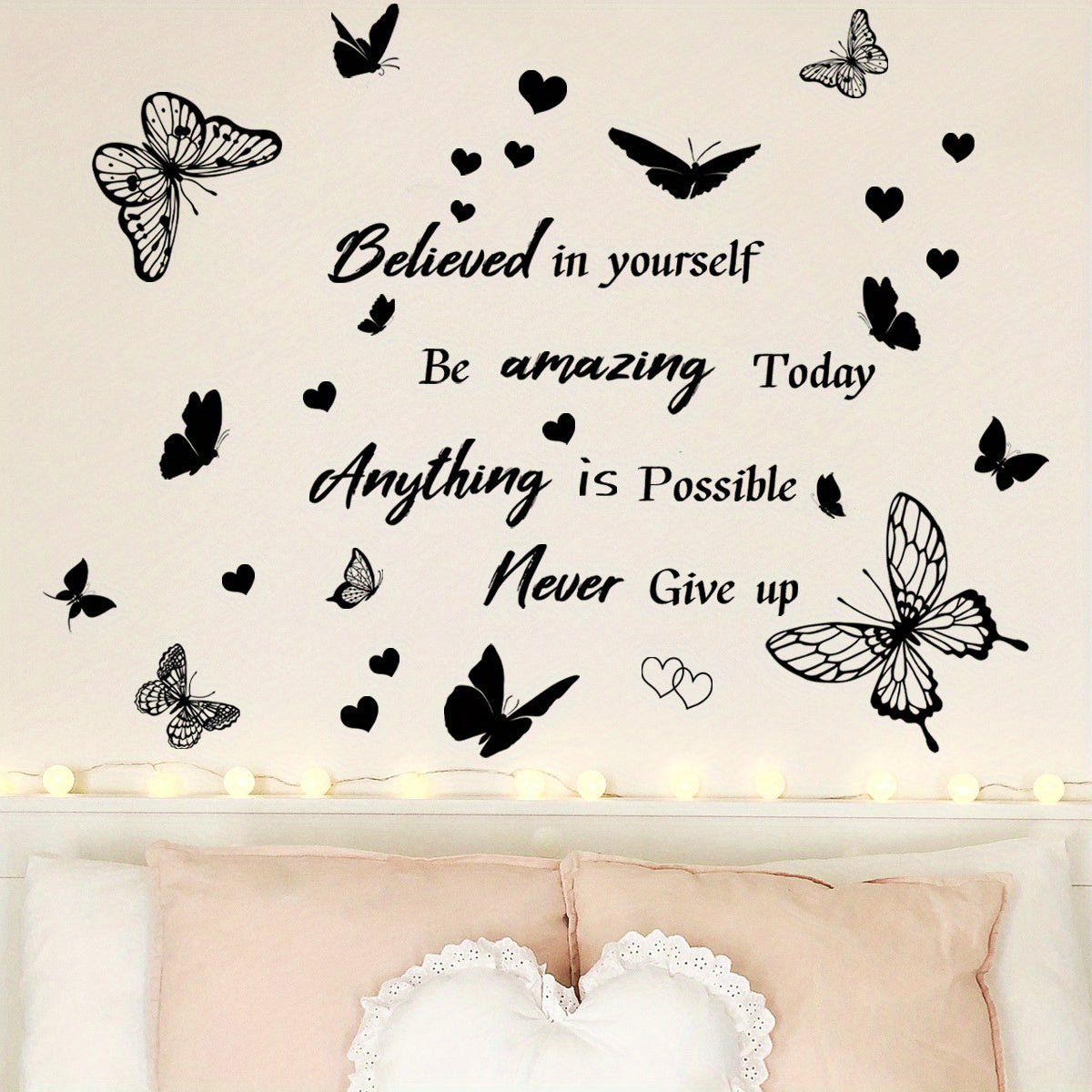 Inspirational Butterfly Wall Stickers Set