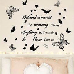 Inspirational Butterfly Wall Stickers Set