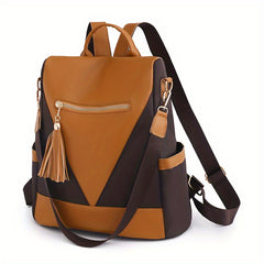 Contrast Backpack Purse Anti theft Lightweight Shoulder Bag