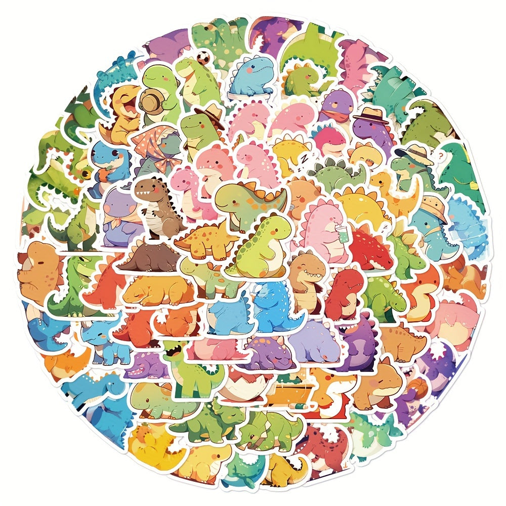 100 Dinosaur Stickers for DIY Decoration - PVC Material