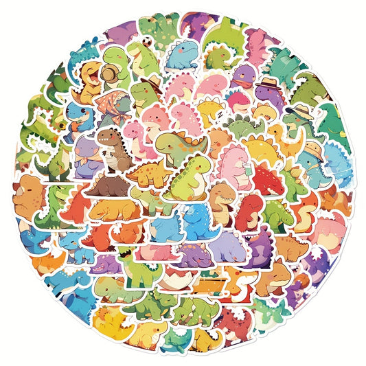 100 Dinosaur Stickers for DIY Decoration - PVC Material