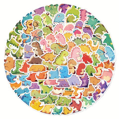 100 Dinosaur Stickers for DIY Decoration - PVC Material