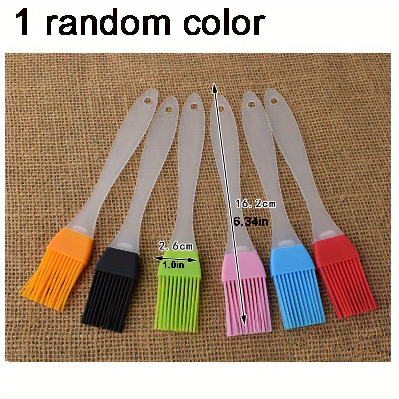 6pcs Silicone Portable Barbecue Baked Food Brush Kitchen Pancake Brush