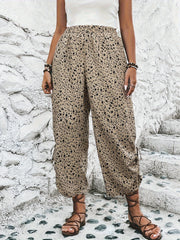  Boho Pants Women's Plus Ditsy Floral Print Wide Leg Trousers