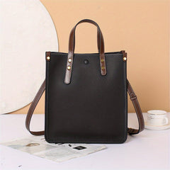 Leather Tote Bag For Women Solid Crossbody Bag