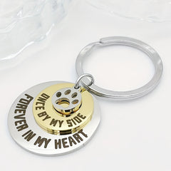 Pet Memorial Keychain for Dog and Cat Loss Sympathy Jewelry