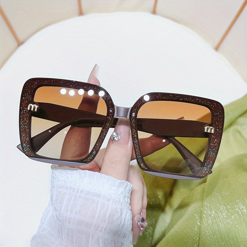 Glitter Square Sunglasses UV400 Sun Shades