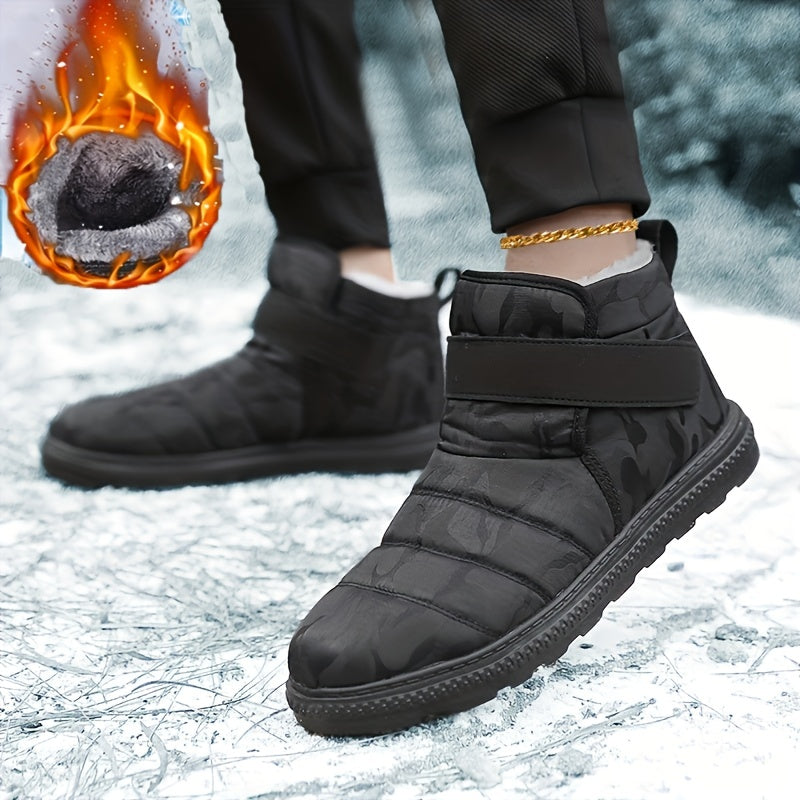 Women's Waterproof Snow Boots Outdoor Ankle High Hook And Loop Snow Boots