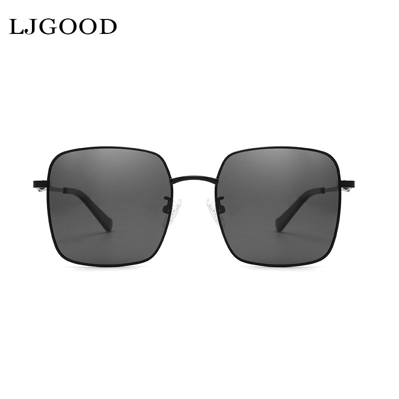 Square Frame Sunglasses Black Polarized UV400