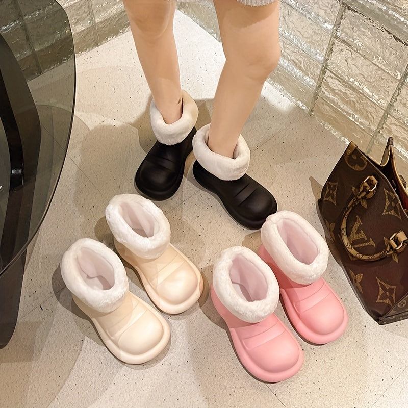 Women's Waterproof Snow Boots Non Slip Thickened Warm Shoes