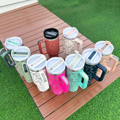 40oz Goat Star Tumbler Stainless Steel Thermal Water Bottle With Straw