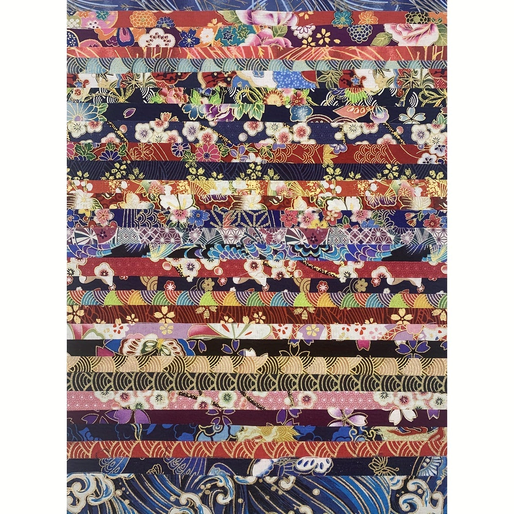 30pcs Japanese Cotton Fabric Patchwork Roll for Quilters and Sewing DIY Crafts