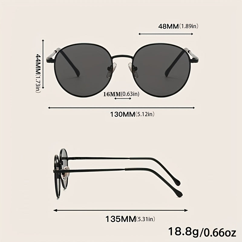 Round Metal Sunglasses Retro Outdoor Sun Shades Glasses UV400