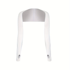 Women's Outdoor Arm Sleeve Shawl Cuff Gloves Solid Elastic Golf Shawl