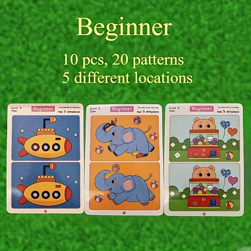 Educational Finding Game Reusable Wipe Paper for Focus and Attention Training