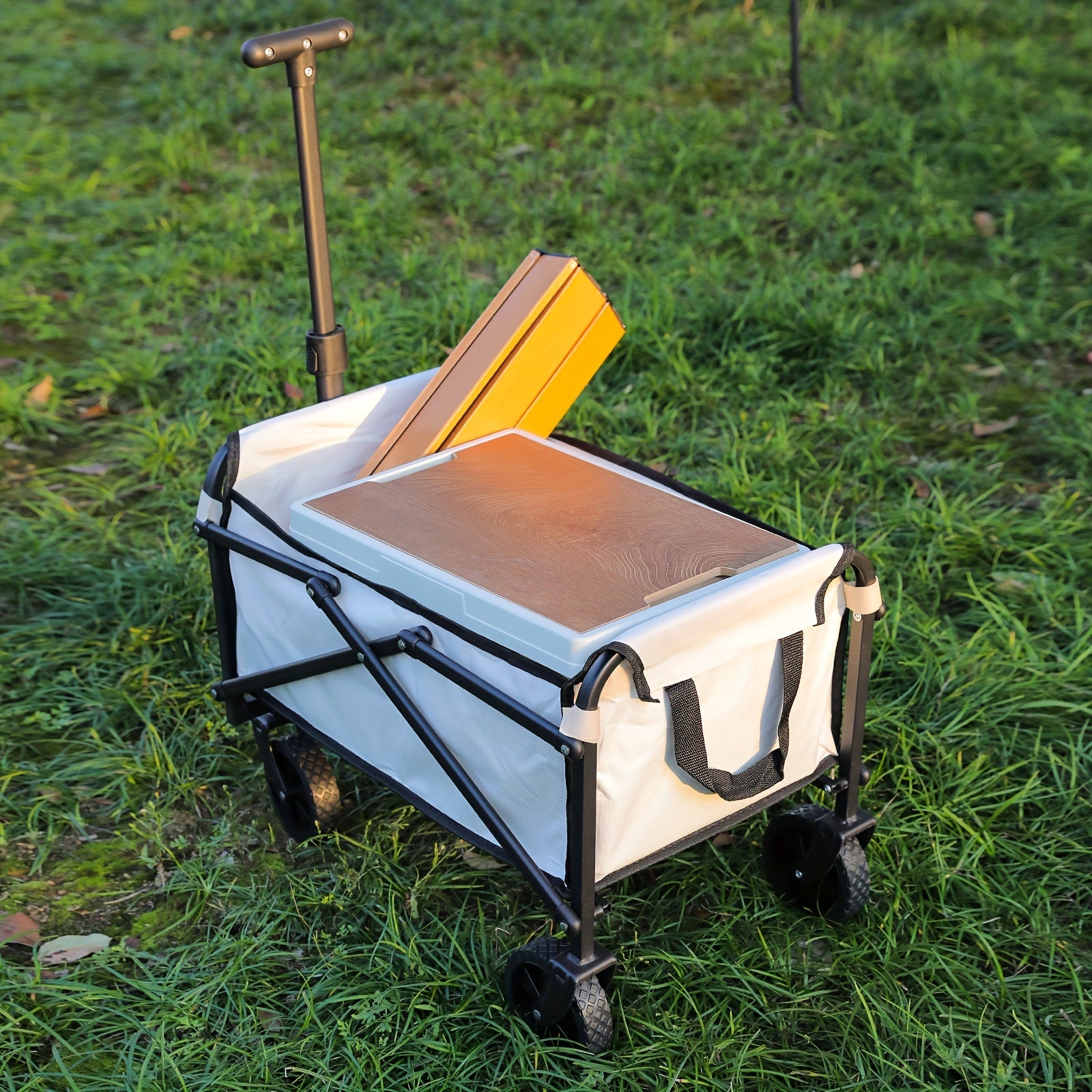Portable Foldable Camping Cart with Storage, Mini Trailer for Hiking Supplies