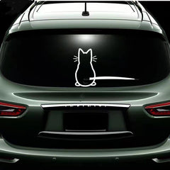 Cat Car Window Sticker Reflective Decoration For Universal Car