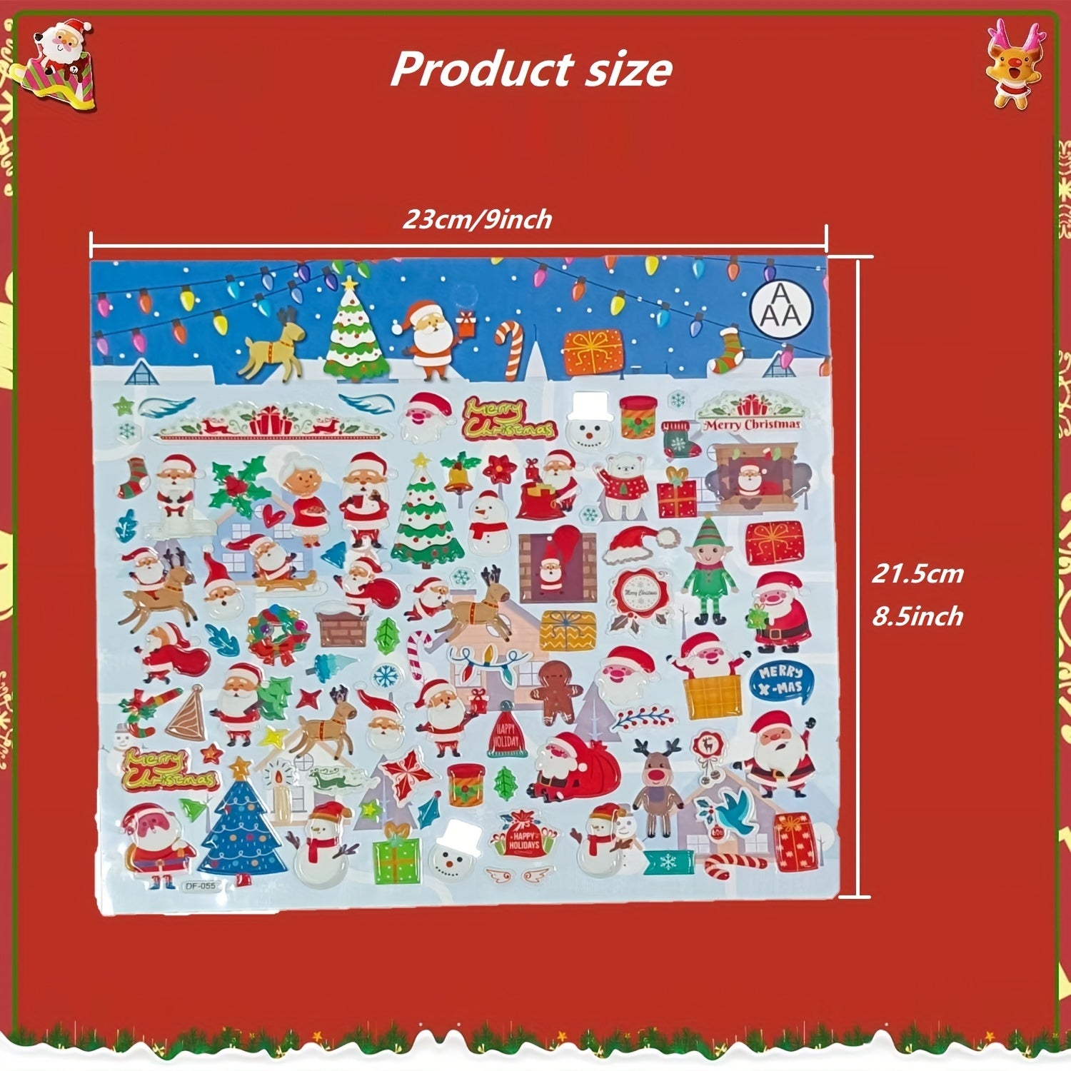 1pc Christmas 3D Bubble Stickers Adhesive Puffy Stickers DIY Diary Stationery