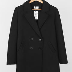 Solid Long Sleeve Blazer Open Front Lapel Blazer - Women's Clothing