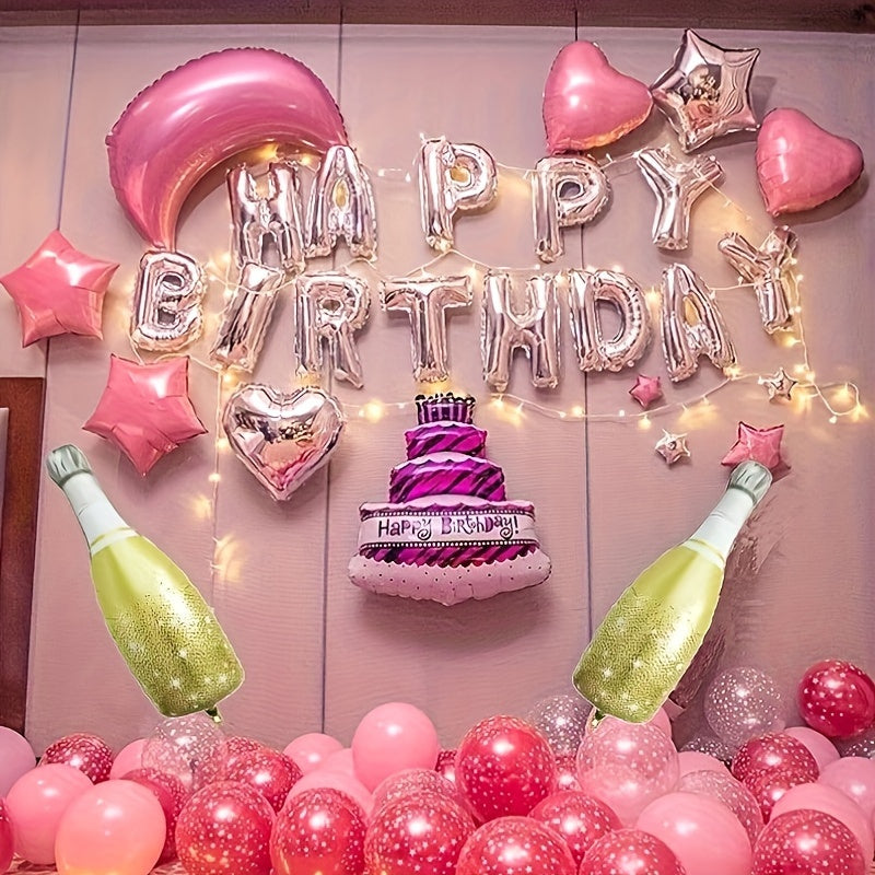2pcs Champagne Bottle Foil Balloon for Party Decor