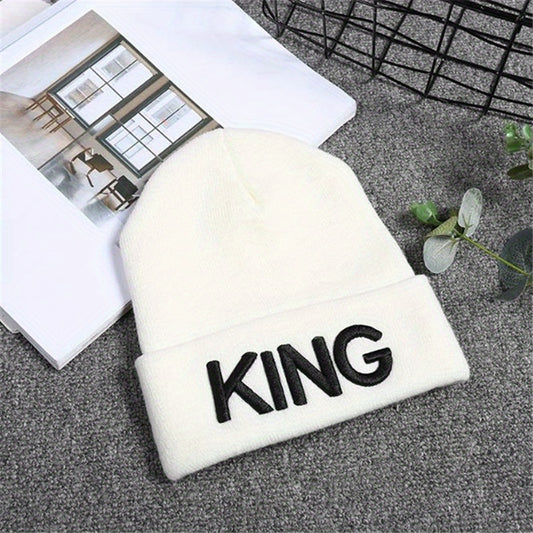 Cozy Letter Embroidered Knitted Hat