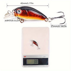 MezyTicky 7pcs Minnow Lure Bionic Crank Bait for Freshwater