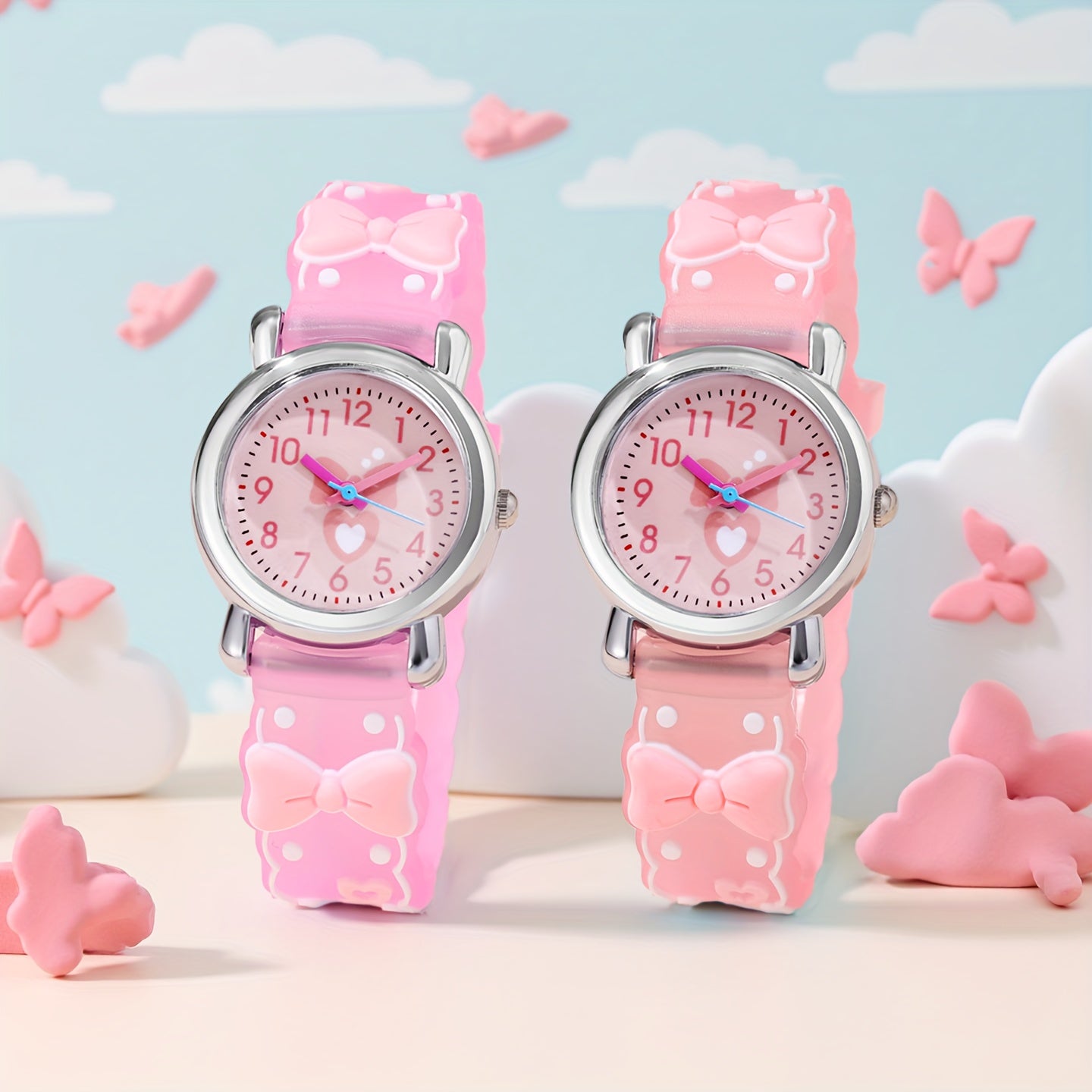 One Multicolor Bow Quartz Watch, Birthday Gift