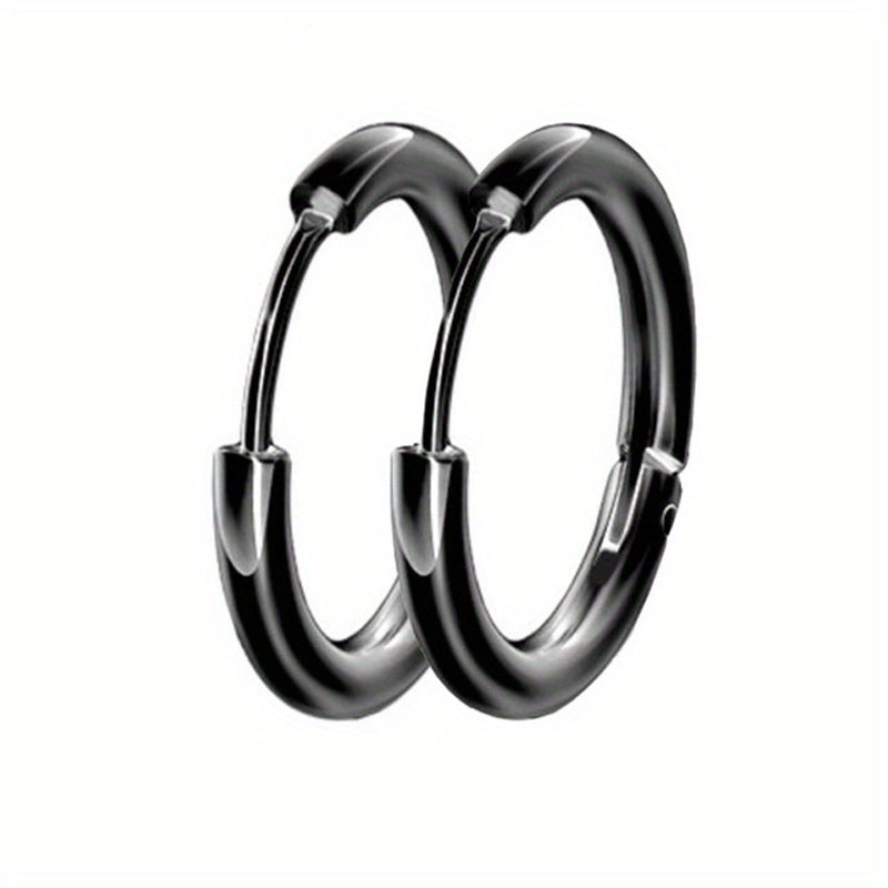 Titanium Steel Coil Earrings 8-16mm