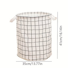 Large Foldable Fabric Laundry Basket - Convenient Clothes and Toy Storage