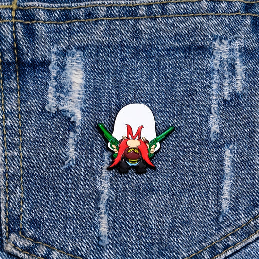 Anime Mustache Grandpa Brooch Simulation Alloy Pins