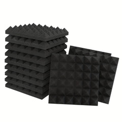 12pcs Pyramid Acoustic Foam Panels 12x12x2 Inches