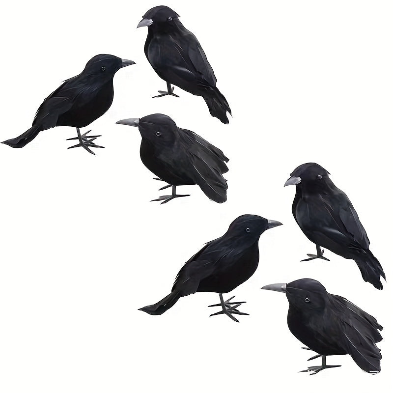 Halloween Crow Ornament Simulation Crow Animal Model Bird Scary Toys