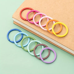 Iron Painted Key Ring Candy colored Flat Ring Jewelry Accessories
