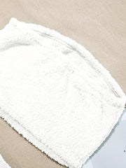Fuzzy Pajama Set Strapless Crop Top & Shorts Women's Sleepwear