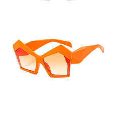 Vintage Gradient Cat Eye Sunglasses Women Oversized Shades
